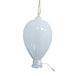 Globo de Vidrio Colgante Blanco 7X14.5cm