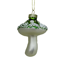 Hongo de Vidrio Colgante Verde 6X8.2cm 