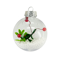 Bola Clear Decorativa Cerezo 8cm 