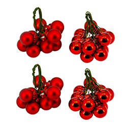Bola Navideña 2cm 48 Piezas Roja