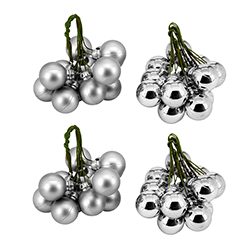 Bola Navideña 2cm 48 Piezas Plata