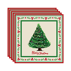 Servilletas de Papel Árbol 16x16cm 20 Piezas