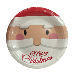 Plato Desechable Santa 18x18cm 10 Piezas