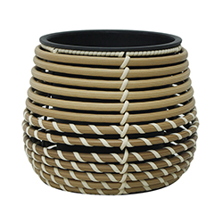 Macetero Longan Crema 19x16cm