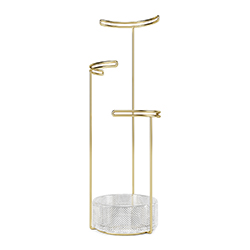 Joyero de Pie Tesora Vidrio Dorado Umbra