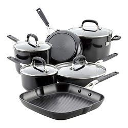 Ollas 10 Piezas Anonized Negro Kitchenaid