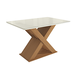 Mesa de Comedor Campinas 80x120cm Laurel Blanco 