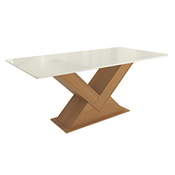 Mesa de Comedor Bahia 90x180cm Laurel Blanco 