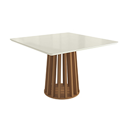 Mesa de Comedor Bali 105x105cm Laurel Blanco 