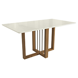Mesa de Comedor Atola 90x160cm Laurel Blanco 