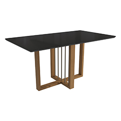 Mesa de Comedor Atola 90x160cm Laurel Negro