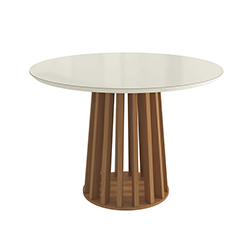 Mesa de Comedor Bali 105cm Laurel Blanco 