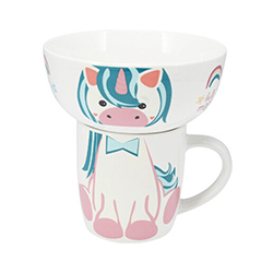 Jarro con Bowl Unicornio