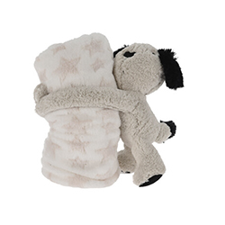 Frazada con Peluche Perro