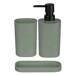 Accesorios de Baño en Set 3 Piezas Gris