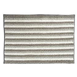 Alfombra de Baño Chenille Antideslizante 60x40cm Gris