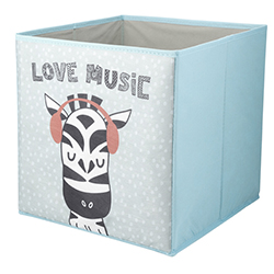 Cesto Plegable Animals Zebra 32x30cm