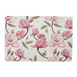 Individual Flores Rosas Reversible 45x30cm