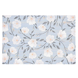 Individual Flores Celeste 45x30cm