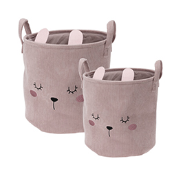 Cesto Kitty Rosa Redondo Set 2 Piezas