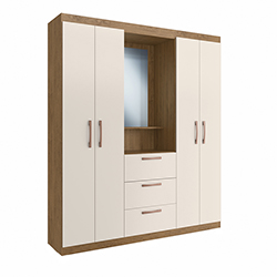 Armario Arapua 4.3 183x156x45cm Nuez Blanco