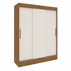 Armario Arial 3.2 200x155x50cm Nuez Blanco