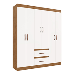 Armario Doce 6.2 183x156x40cm Nuez Blanco