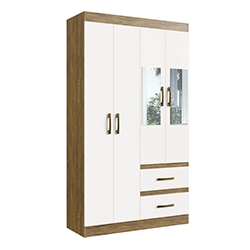 Armario Arcos 4.2 183x104x40cm Nuez Blanco