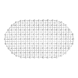 Alfombra Oval de Pvc para Baño Blanca 65X35