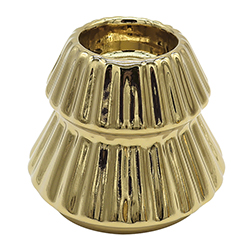 Portavela Cerámica Árbol Navidad 8.5cm Oro