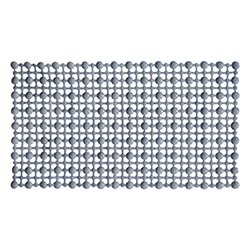Alfombra Recta de Pvc para Baño Gris 65X35cm