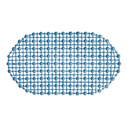 Alfombra Oval de Pvc para Baño Celeste 65X35cm