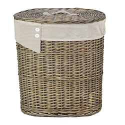 Cesto Tejido Crossing Natural con Tapa 44X48X30cm