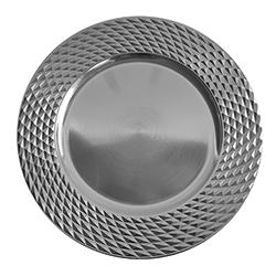 Porta Plato 33x33cm Plata Diamond