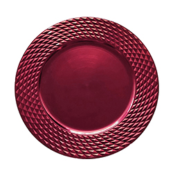 Porta Plato 33x33cm Rojo Diamond