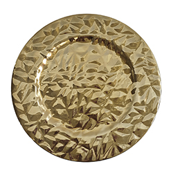 Porta Plato 33x33cm Dorado Cubic