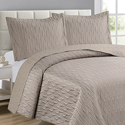 Sobrecama Twin 50/50 Sateen Café