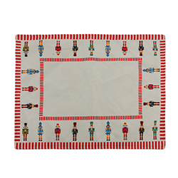 Individual Nutcracker 33x45cm Rojo Blanco