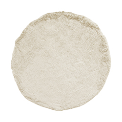 Alfombra Peluda Blanco Redonda 110cm