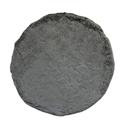 Alfombra Peluda Gris Redonda 110cm