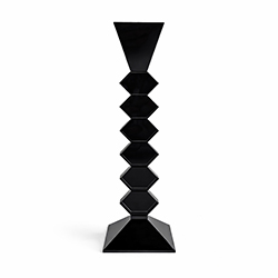 Portavela de Cristal Cruzze Black 23cm
