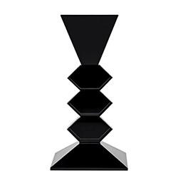 Portavela de Cristal Cruzze Black 15cm