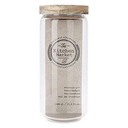 Frasco de Vidrio Hermético 1000ML 9X20X9cm Kitchen  