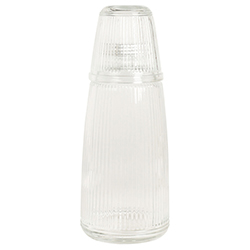Botella de Vidrio con Vaso 1000ML Excellent Houseware