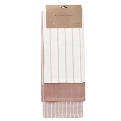 Limpiones para Cocina 3 Piezas 45X70cm Rosa 
