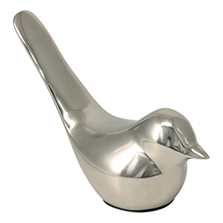Pájaro Plata 19X7X12cm 