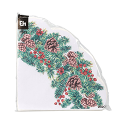 Servilleta Navidad Abanico Pino 12 Unidades 32cm 