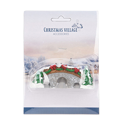 Figura de Puente Gris Para Pueblo Navideño 9X4cm 