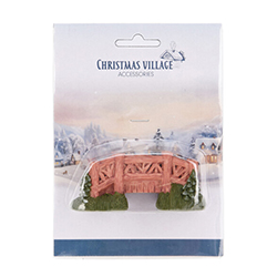 Figura de Puente Wood de Pueblo Navideño 9X4cm  