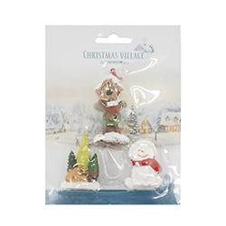 Figura Birds para Pueblo Navideño 4X5cm 3 Piezas 